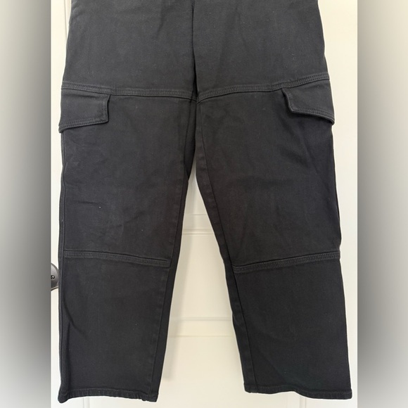 Aritzia Wilfred Free Cargo Pants Black Wide Leg Y2K Utility High Waist - Picture 3 of 8